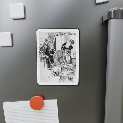 A Wild Remark, Puck magazine interior, 1894 (Magazine Illustration) Refrigerator Magnet-The Sticker Space