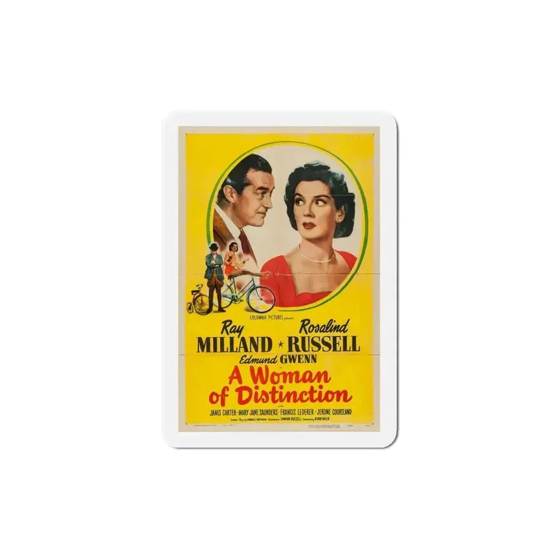 A Woman of Distinction 1950 Movie Poster Refrigerator Magnet 5 Inch - The Sticker Space