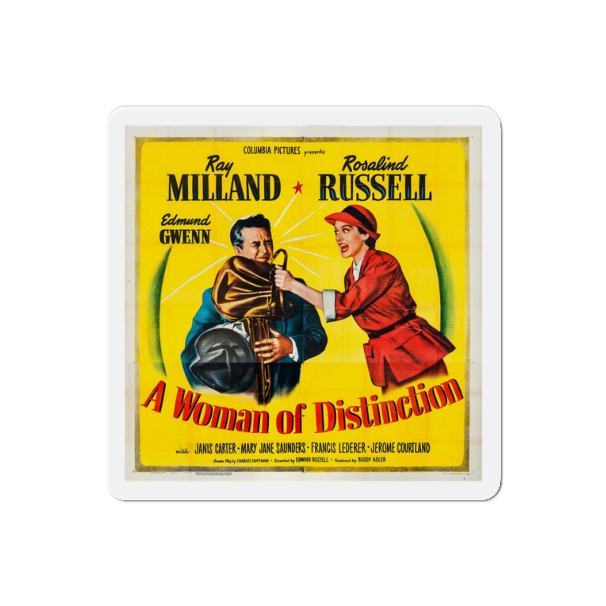 A Woman of Distinction 1950 v2 Movie Poster Die-Cut Magnet – The