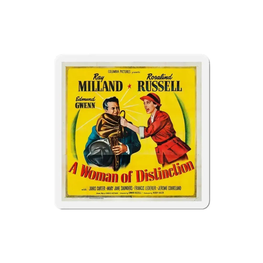 A Woman of Distinction 1950 v2 Movie Poster Refrigerator Magnet 6 Inch - The Sticker Space