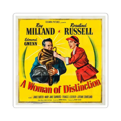 A Woman of Distinction 1950 v2 Movie Poster - STICKER Vinyl Kiss-Cut Decal 3 Inch White - The Sticker Space