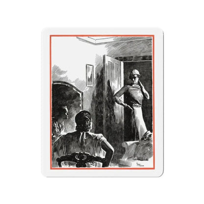 A Woman of Washington, Redbook, December 1934 (Magazine Illustration) Refrigerator Magnet 2 Inch Die-Cut - The Sticker Space