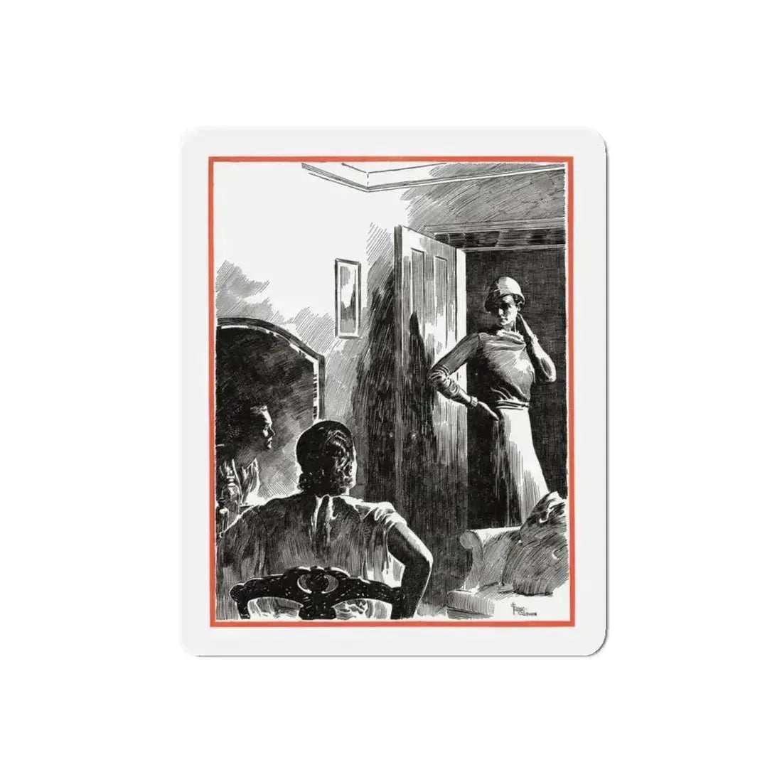 A Woman of Washington, Redbook, December 1934 (Magazine Illustration) Refrigerator Magnet 5 Inch Die-Cut - The Sticker Space