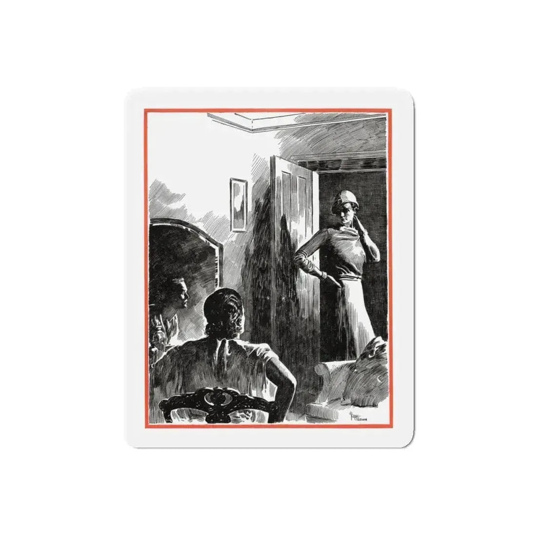 A Woman of Washington, Redbook, December 1934 (Magazine Illustration) Refrigerator Magnet - The Sticker Space