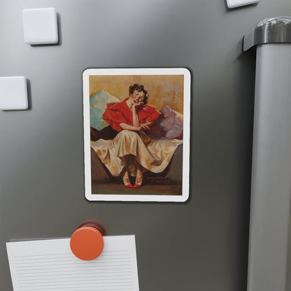 A Woman Resting, 1935 (Magazine Illustration) Refrigerator Magnet-The Sticker Space