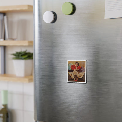 A Woman Resting, 1935 (Magazine Illustration) Refrigerator Magnet-The Sticker Space