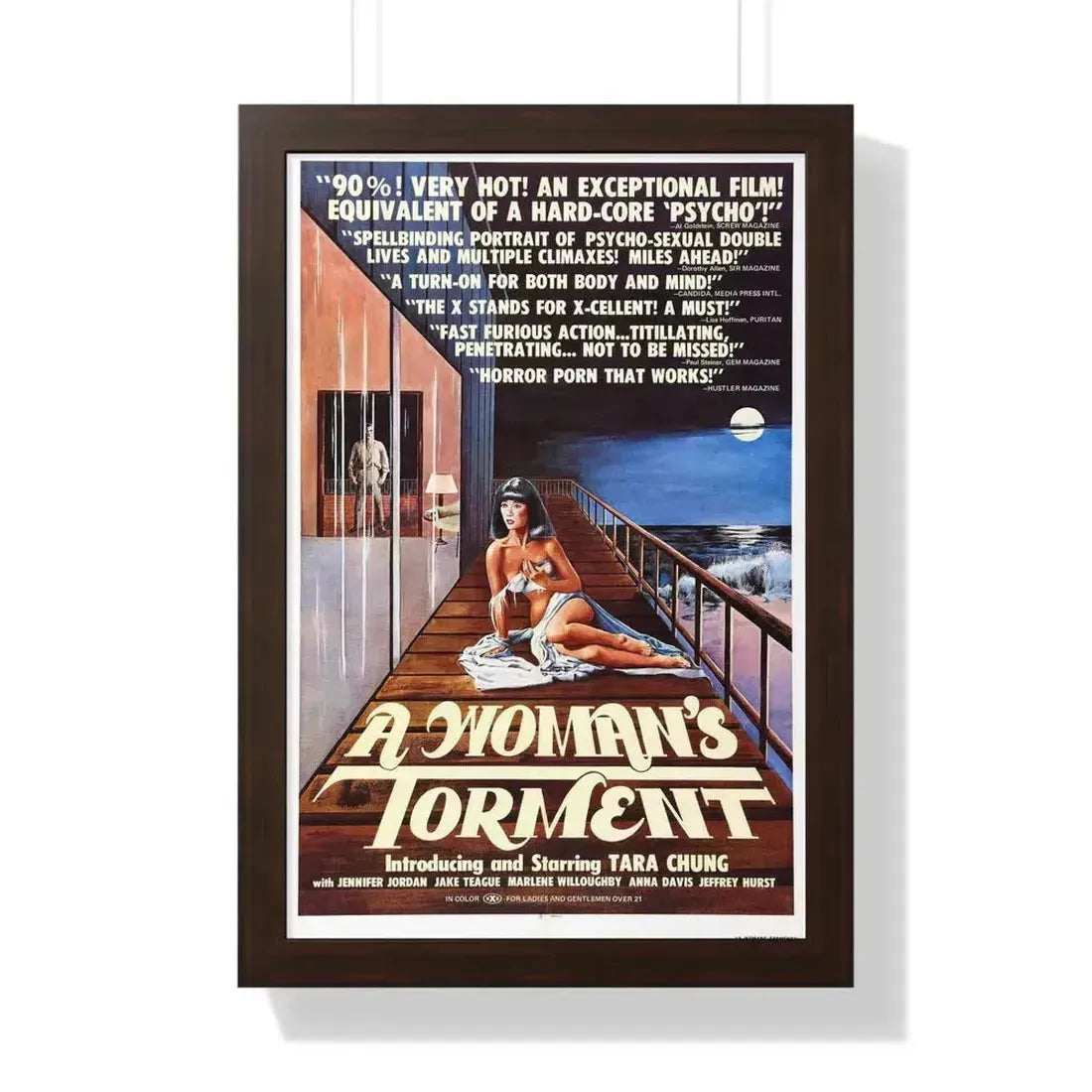 A WOMAN'S TORMENT 1977 - Framed Movie Poster 16″ x 24″ Walnut - The Sticker Space