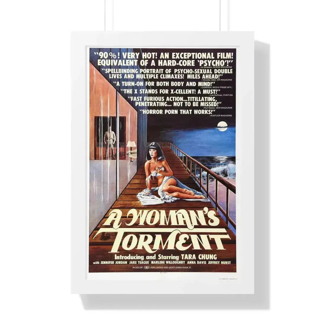 A WOMAN'S TORMENT 1977 - Framed Movie Poster 16″ x 24″ White - The Sticker Space
