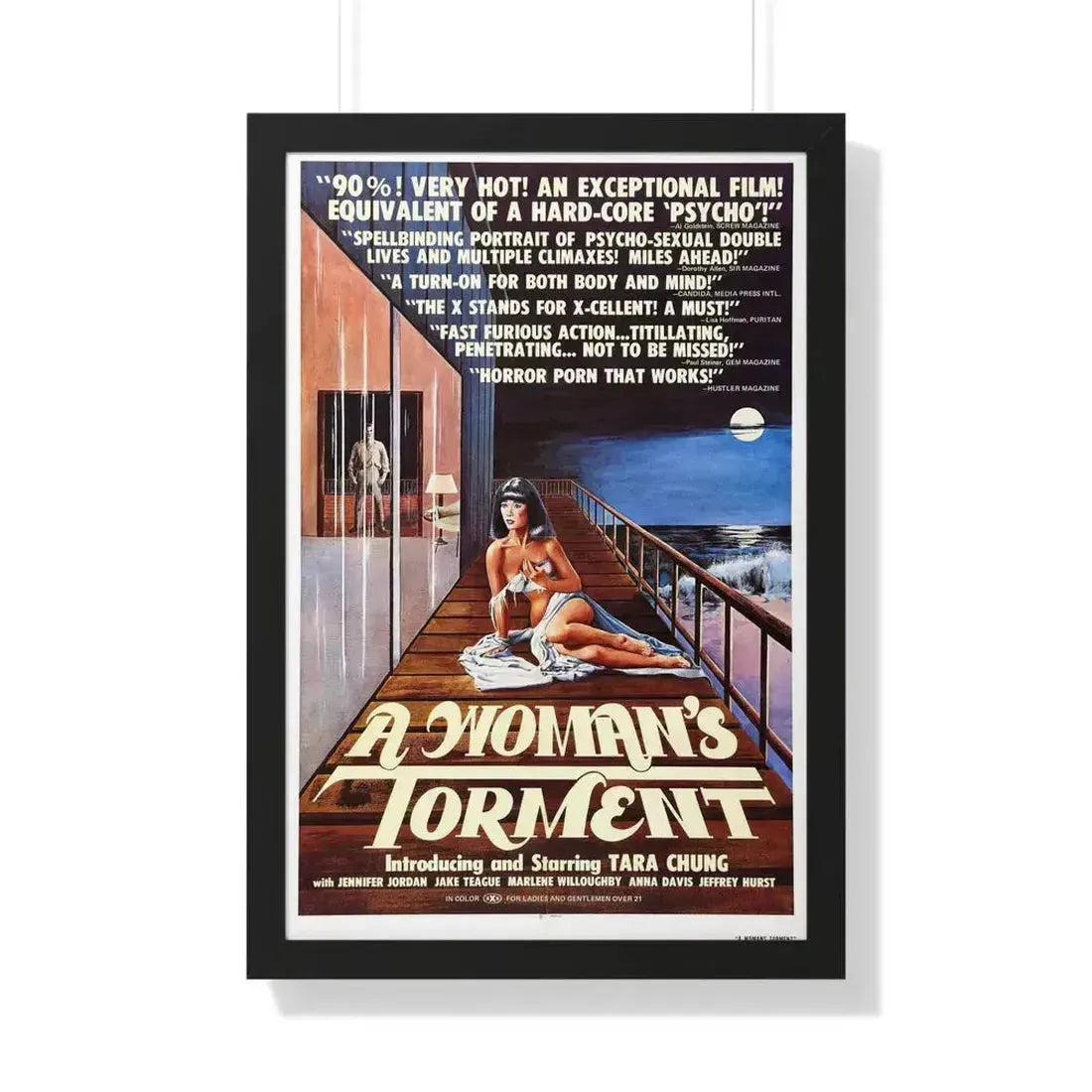 A WOMAN'S TORMENT 1977 - Framed Movie Poster 20" x 30" Black - The Sticker Space