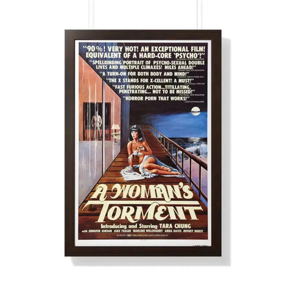 A WOMAN'S TORMENT 1977 - Framed Movie Poster 20" x 30" Walnut - The Sticker Space