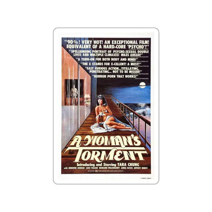 A WOMAN'S TORMENT 1977 Movie Poster STICKER Vinyl Die-Cut Decal 4 Inch - The Sticker Space