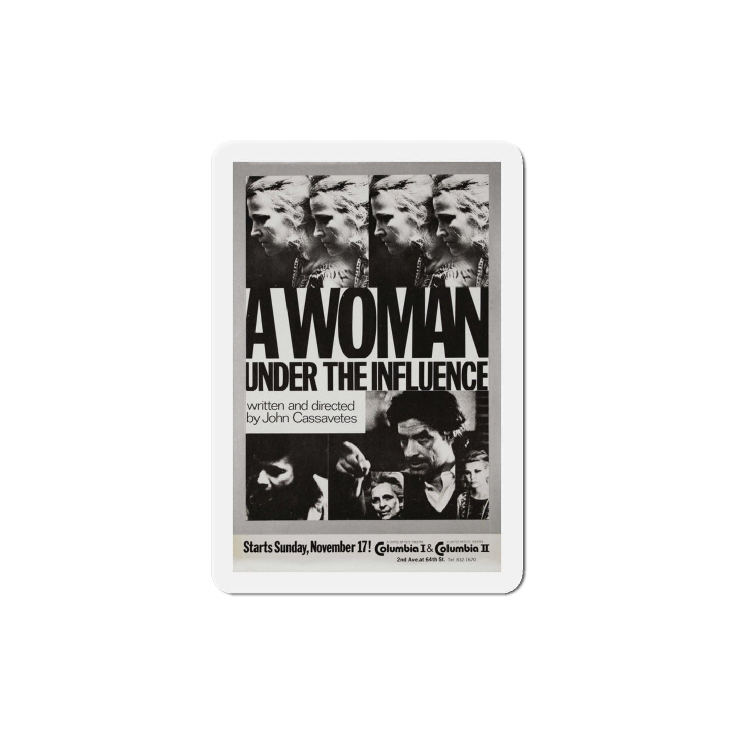 A Woman Under the Influence 1974 Movie Poster Die-Cut Magnet-3 Inch-The Sticker Space