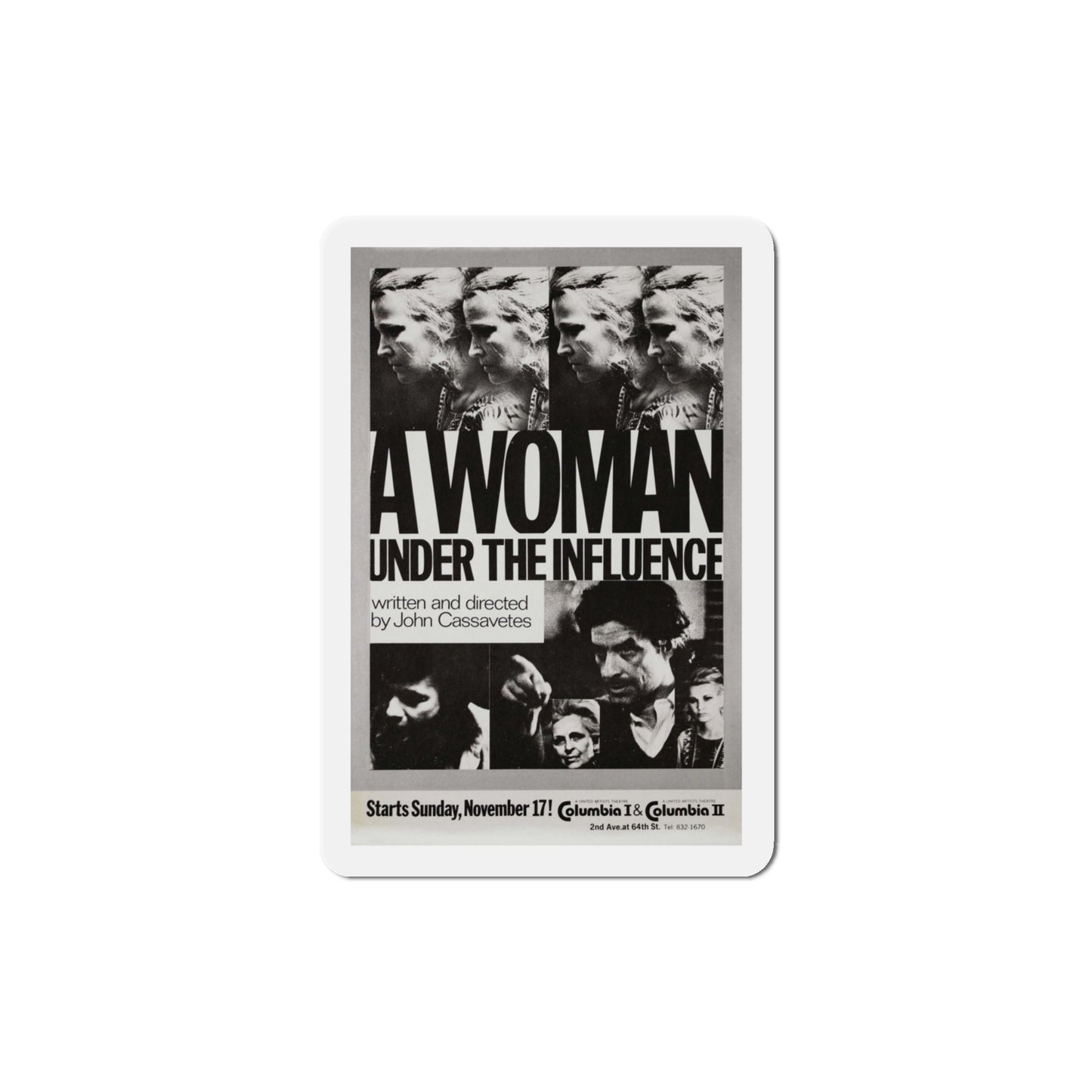 A Woman Under the Influence 1974 Movie Poster Die-Cut Magnet-4 Inch-The Sticker Space