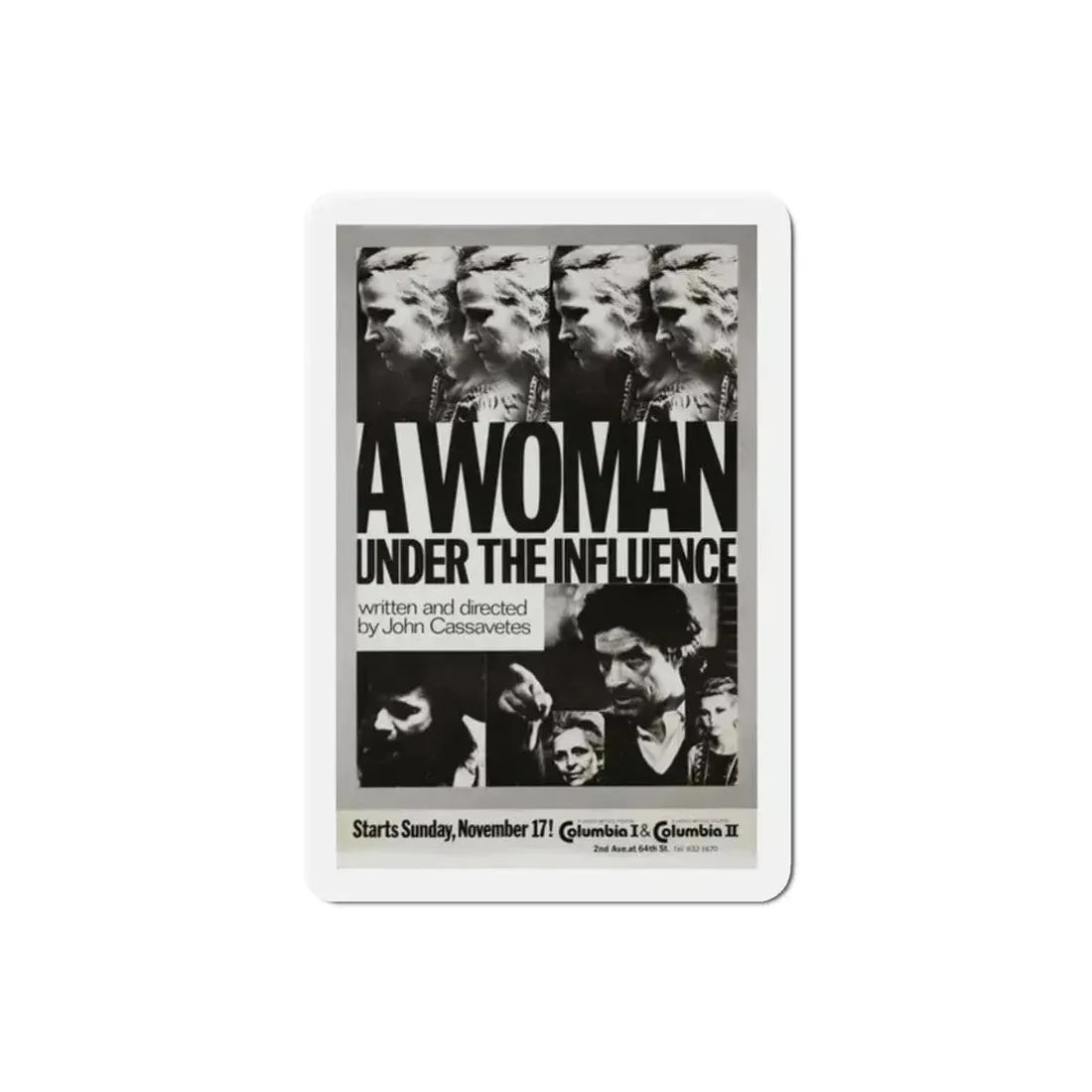 A Woman Under the Influence 1974 Movie Poster Refrigerator Magnet 2 Inch - The Sticker Space
