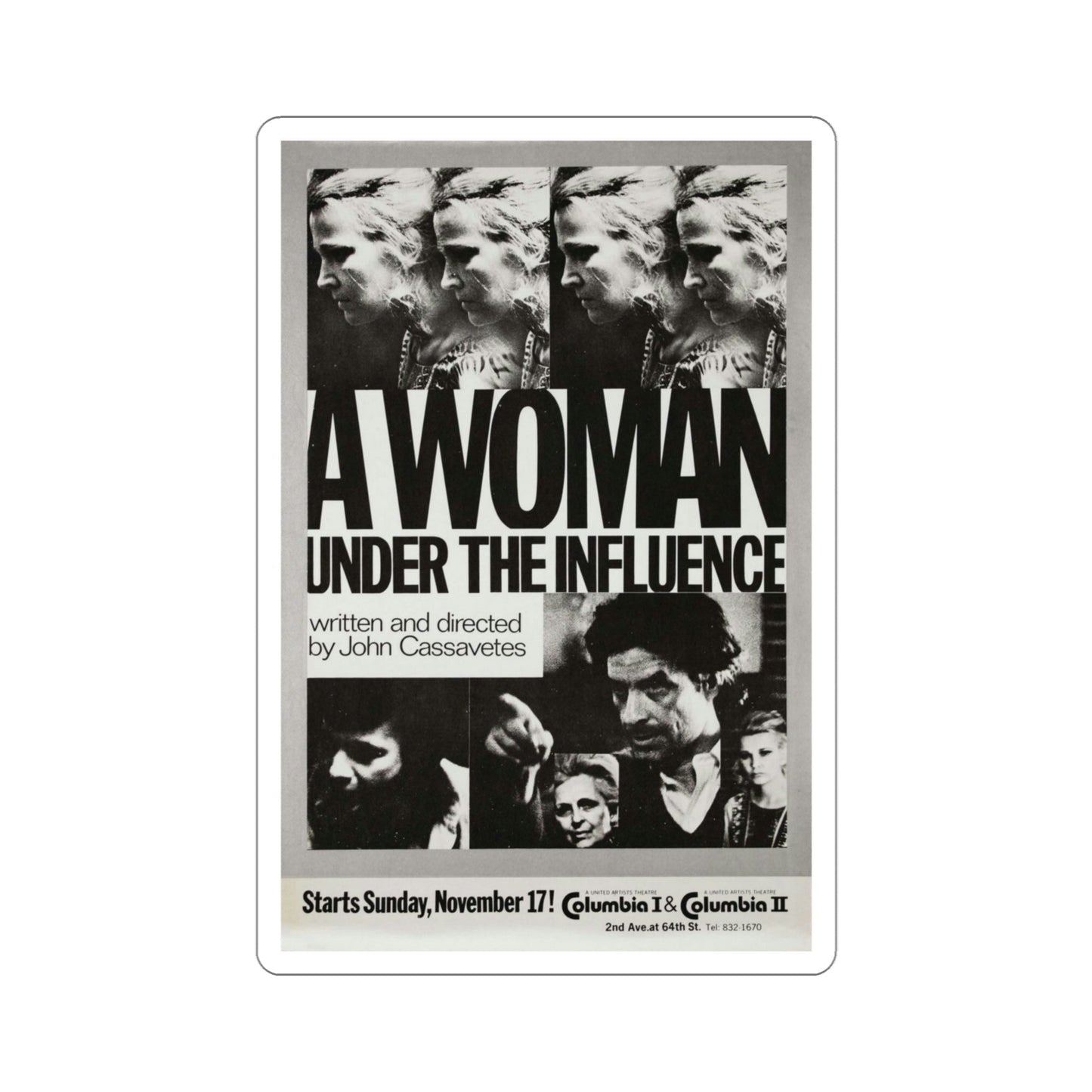 A Woman Under the Influence 1974 Movie Poster STICKER Vinyl Die-Cut Decal-4 Inch-The Sticker Space