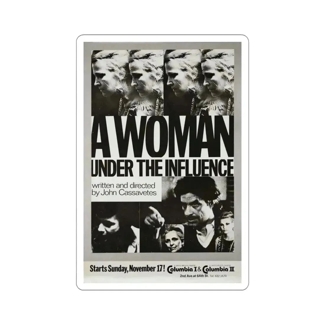A Woman Under the Influence 1974 Movie Poster STICKER Vinyl Die-Cut Decal 5 Inch - The Sticker Space