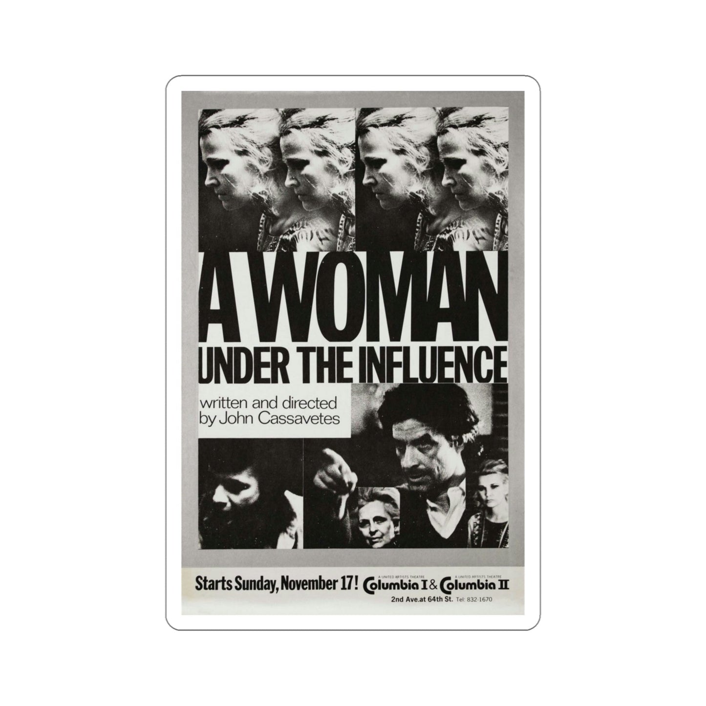 A Woman Under the Influence 1974 Movie Poster STICKER Vinyl Die-Cut Decal-5 Inch-The Sticker Space