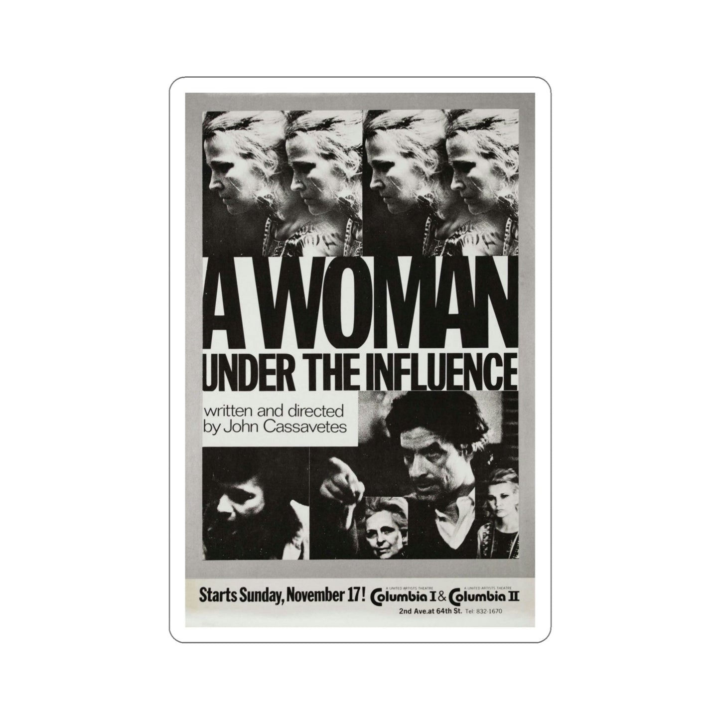 A Woman Under the Influence 1974 Movie Poster STICKER Vinyl Die-Cut Decal-6 Inch-The Sticker Space