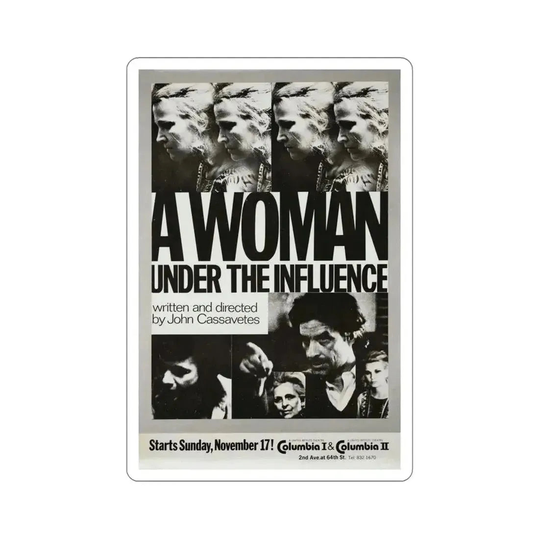 A Woman Under the Influence 1974 Movie Poster STICKER Vinyl Die-Cut Decal - The Sticker Space