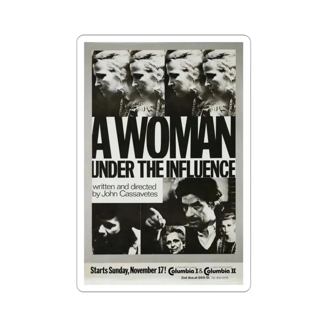 A Woman Under the Influence 1974 Movie Poster STICKER Vinyl Die-Cut Decal - The Sticker Space