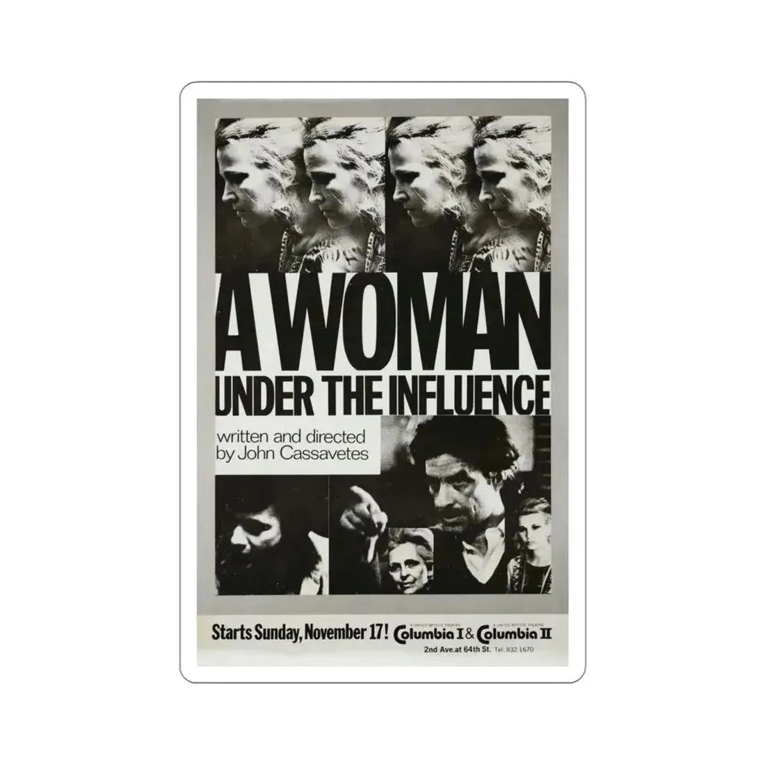 A Woman Under the Influence 1974 Movie Poster STICKER Vinyl Die-Cut Decal - The Sticker Space