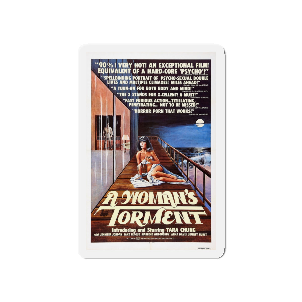 A WOMAN'S TORMENT 1977 Movie Poster - Die-Cut Magnet-5" x 5"-The Sticker Space