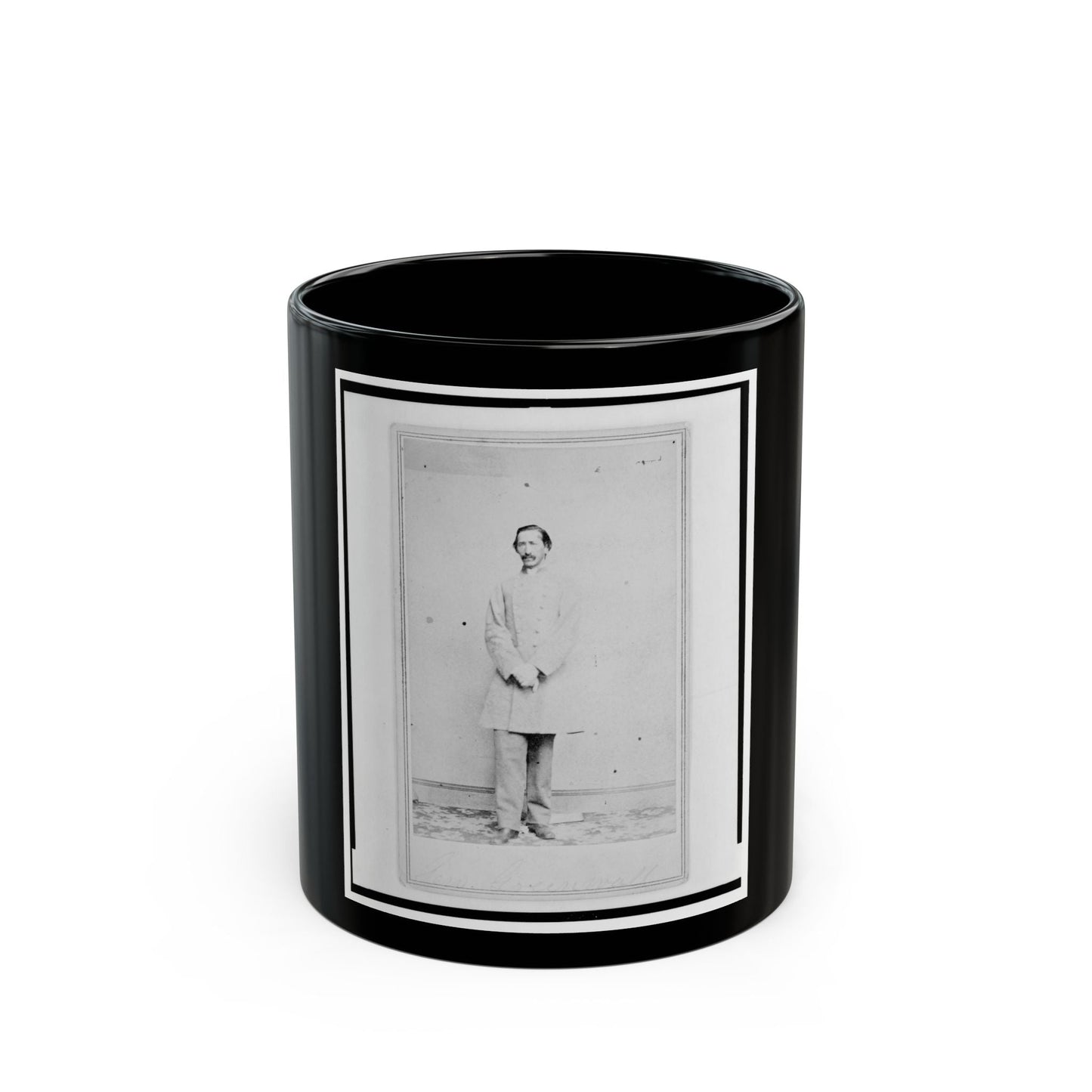 A.( ) Greenwall, Confederate Army Officer, Full-Length Portrait, Facing Front (U.S. Civil War) Black Coffee Mug