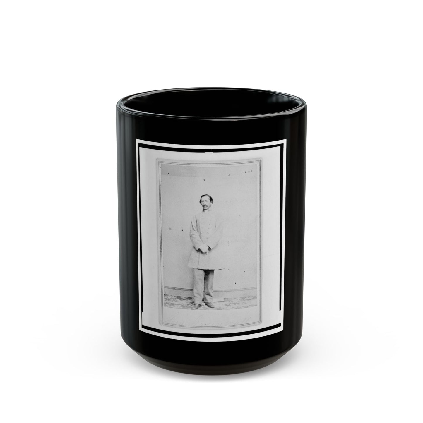 A.( ) Greenwall, Confederate Army Officer, Full-Length Portrait, Facing Front (U.S. Civil War) Black Coffee Mug