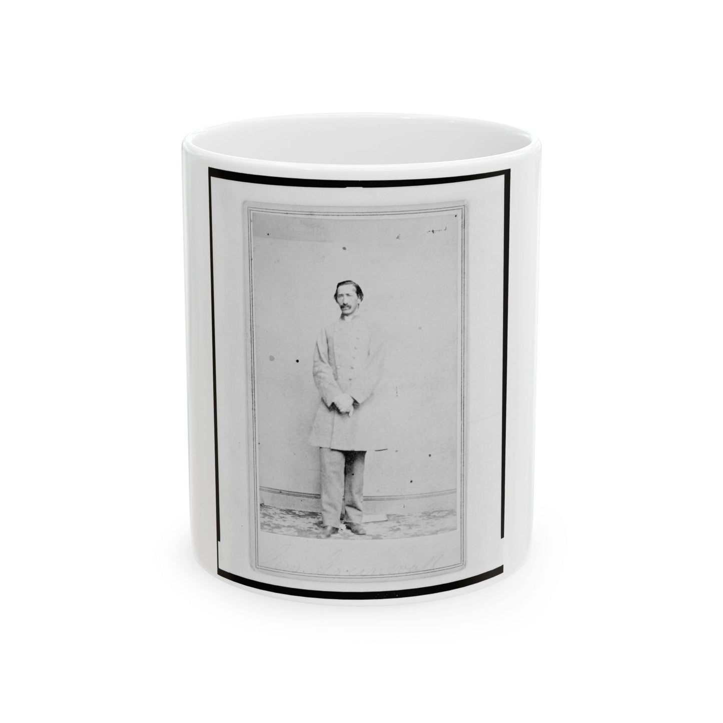 A.( ) Greenwall, Confederate Army Officer, Full-Length Portrait, Facing Front (U.S. Civil War) White Coffee Mug