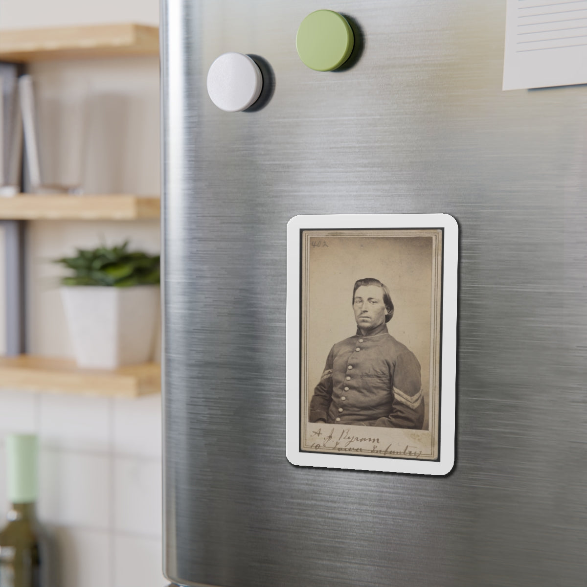 A. J. Byram, 10th Iowa Infantry (U.S. Civil War) Refrigerator Magnet-The Sticker Space