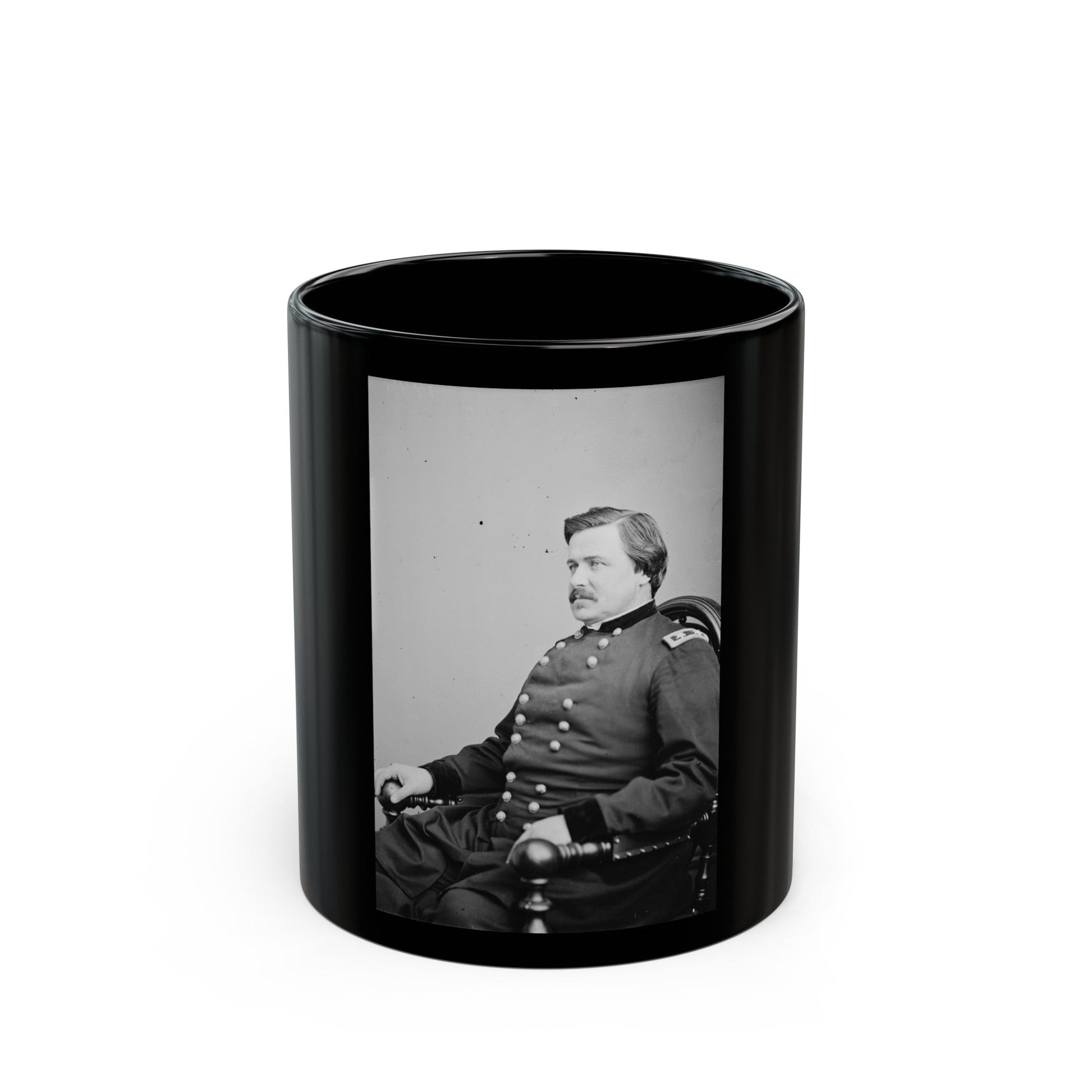 A. Mccook (U.S. Civil War) Black Coffee Mug-11oz-The Sticker Space