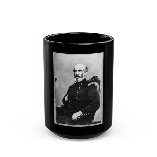 A.J. Smith, Three-Quarter Length Portrait, Seated, Facing Right, Right Hand In His Coat (U.S. Civil War) Black Coffee Mug