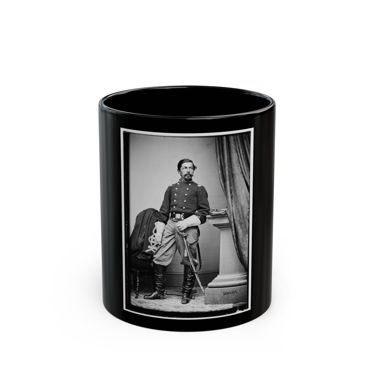 A.N. Duffie (U.S. Civil War) Black Coffee Mug-11oz-The Sticker Space