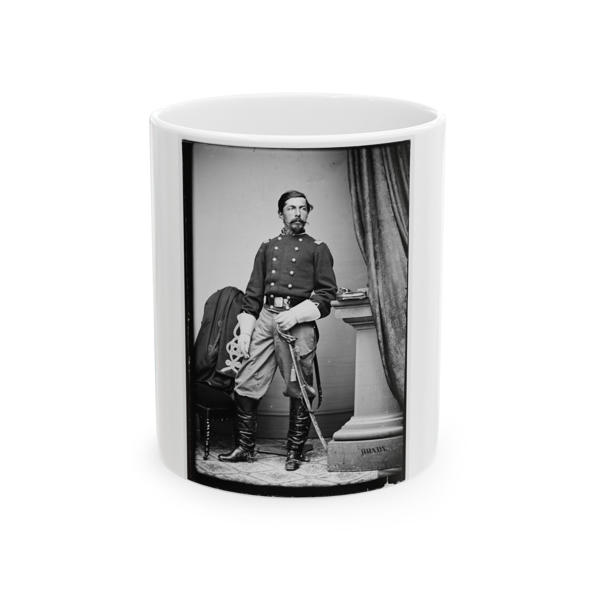 A.N. Duffie (U.S. Civil War) White Coffee Mug-11oz-The Sticker Space