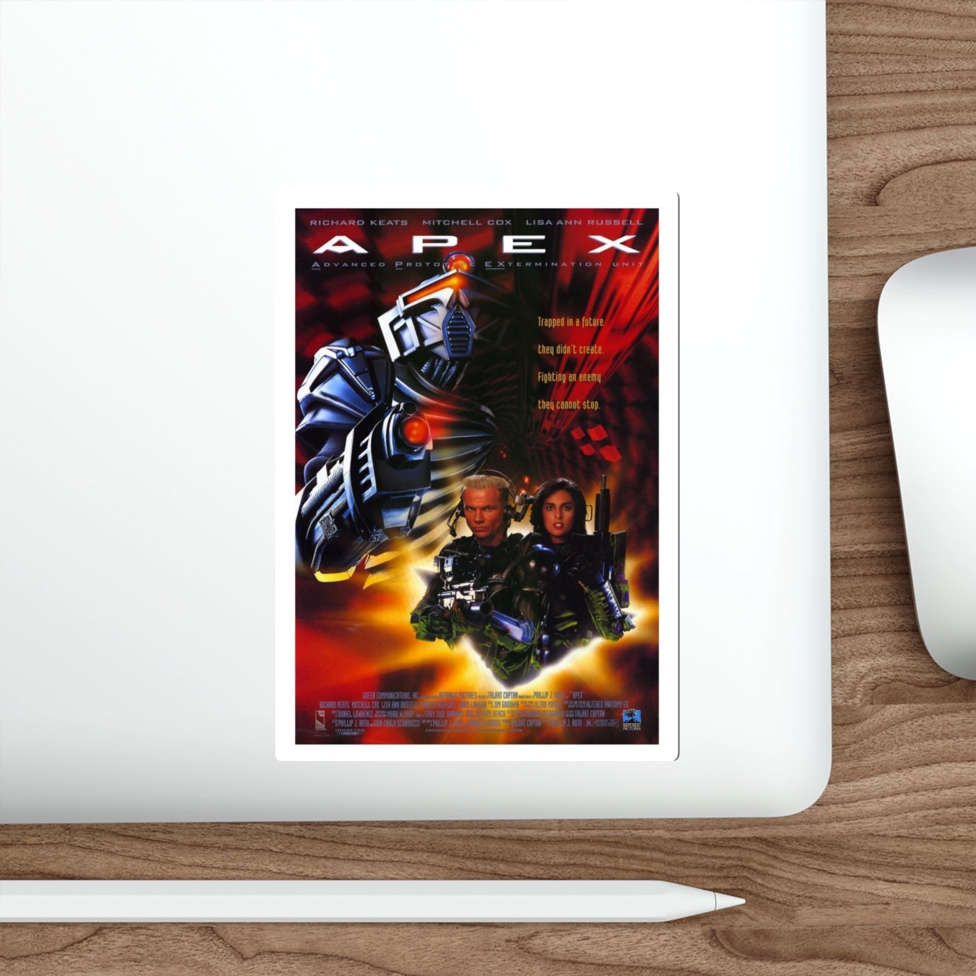 A.P.E.X 1994 Movie Poster STICKER Vinyl Die-Cut Decal-The Sticker Space