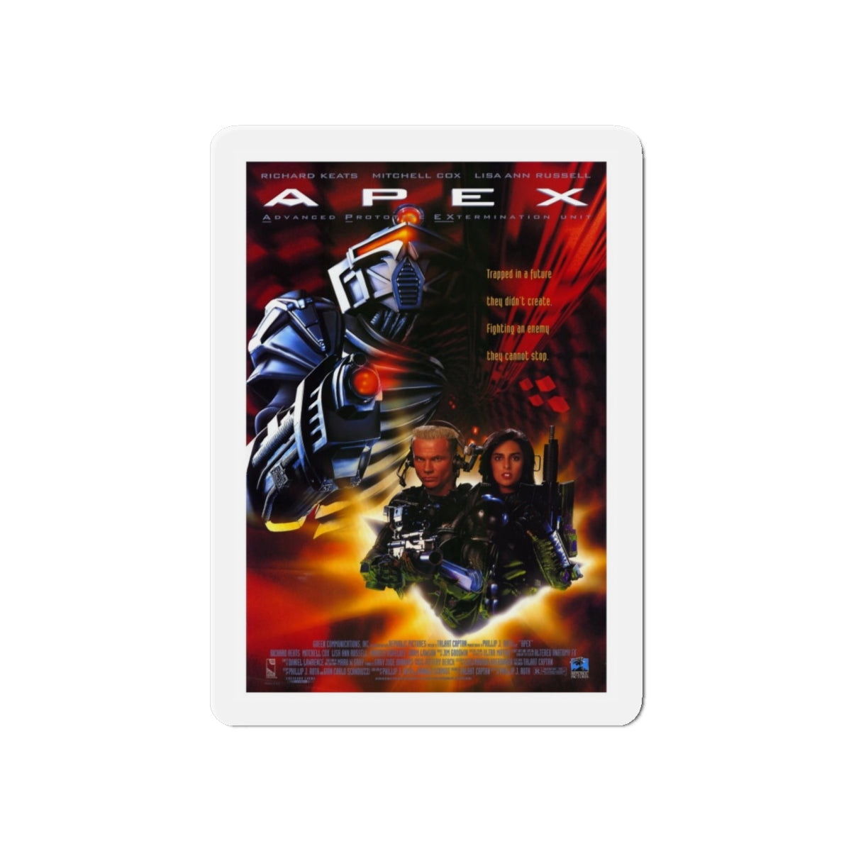 A.P.E.X. 1994 Movie Poster - Die-Cut Magnet-6 × 6"-The Sticker Space