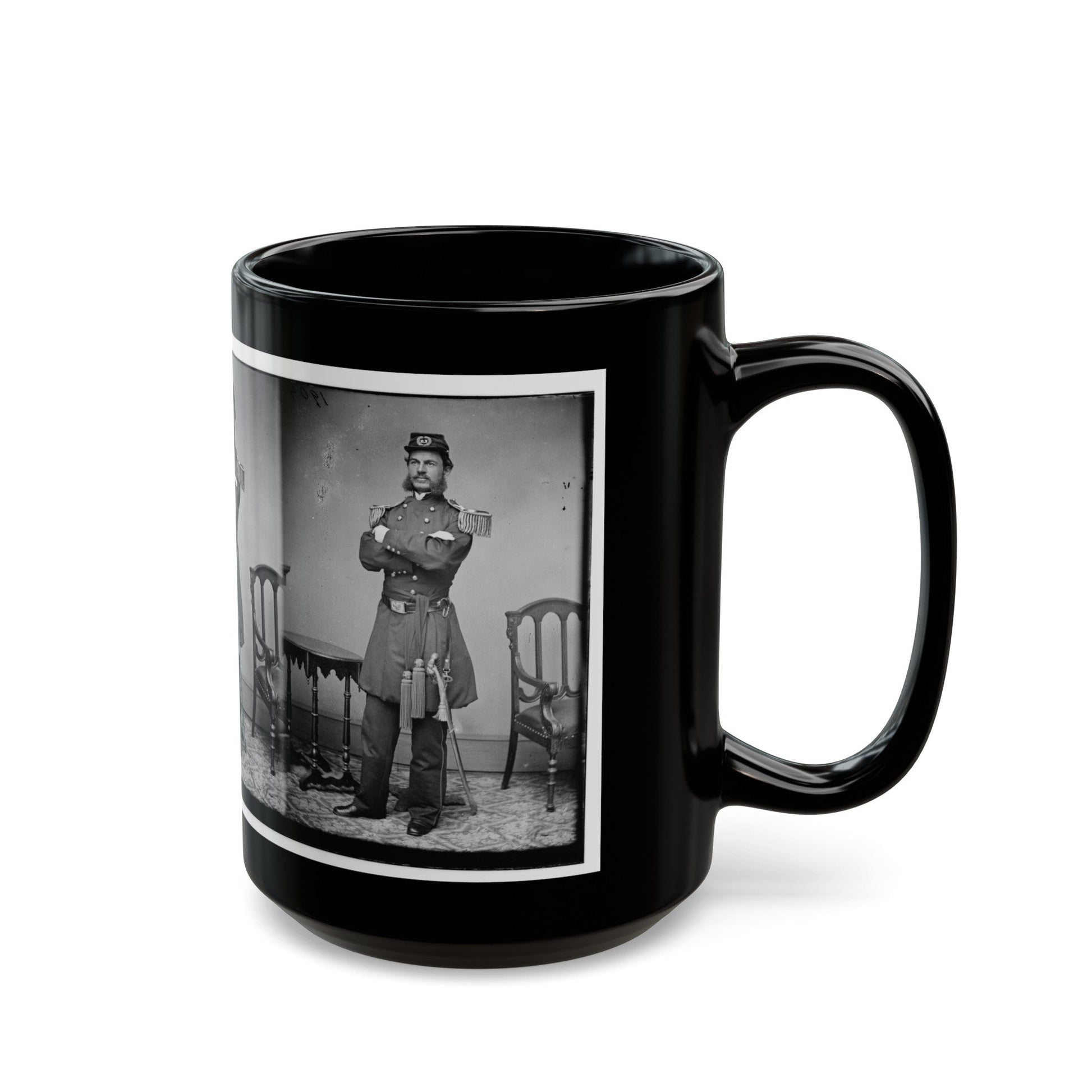 A.T.A.Torbert (U.S. Civil War) Black Coffee Mug-The Sticker Space