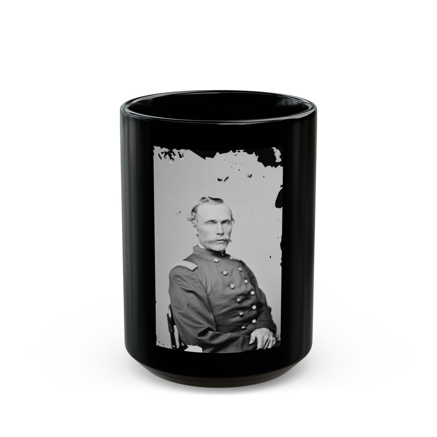 A.W. Preston, 1st Vermont (U.S. Civil War) Black Coffee Mug-15oz-The Sticker Space