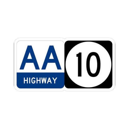 AA Highway KY 10 (Kentucky) (Road Sign) STICKER Vinyl Kiss-Cut Decal 3 Inch White - The Sticker Space