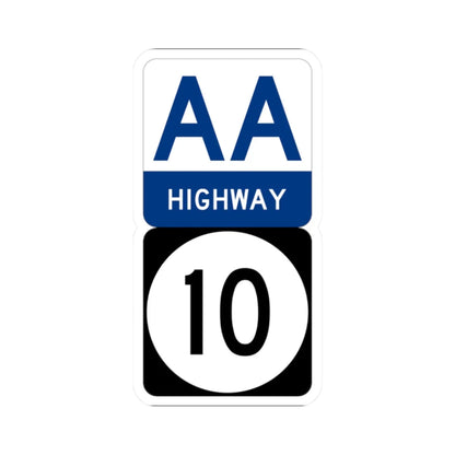 AA Highway KY 10 stacked (Kentucky) (Road Sign) STICKER Vinyl Kiss-Cut Decal 2 Inch White - The Sticker Space