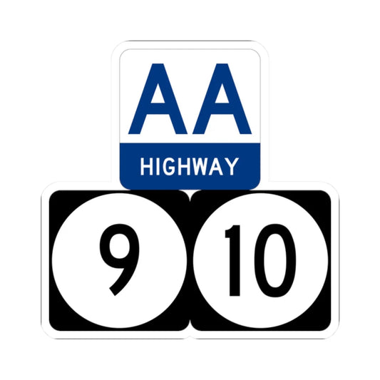 AA Highway KY 9 KY 10 stacked (Kentucky) (Road Sign) STICKER Vinyl Kiss-Cut Decal 2 Inch White - The Sticker Space