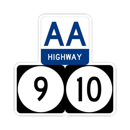 AA Highway KY 9 KY 10 stacked (Kentucky) (Road Sign) STICKER Vinyl Kiss-Cut Decal 6 Inch White - The Sticker Space