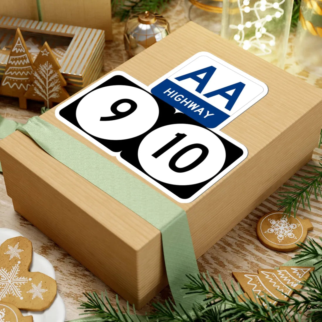 AA Highway KY 9 KY 10 stacked (Kentucky) (Road Sign) STICKER Vinyl Kiss-Cut Decal - The Sticker Space