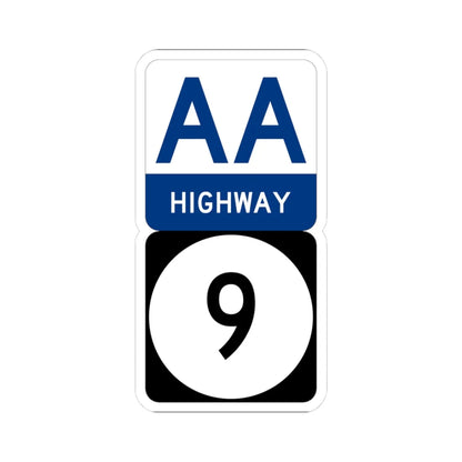 AA Highway KY 9 stacked (Kentucky) (Road Sign) STICKER Vinyl Kiss-Cut Decal 3 Inch White - The Sticker Space