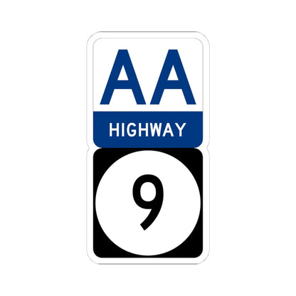 AA Highway KY 9 stacked (Kentucky) (Road Sign) STICKER Vinyl Kiss-Cut Decal 4 Inch White - The Sticker Space