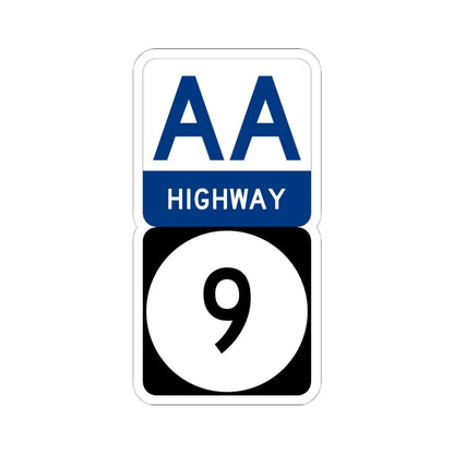 AA Highway KY 9 stacked (Kentucky) (Road Sign) STICKER Vinyl Kiss-Cut Decal 6 Inch White - The Sticker Space