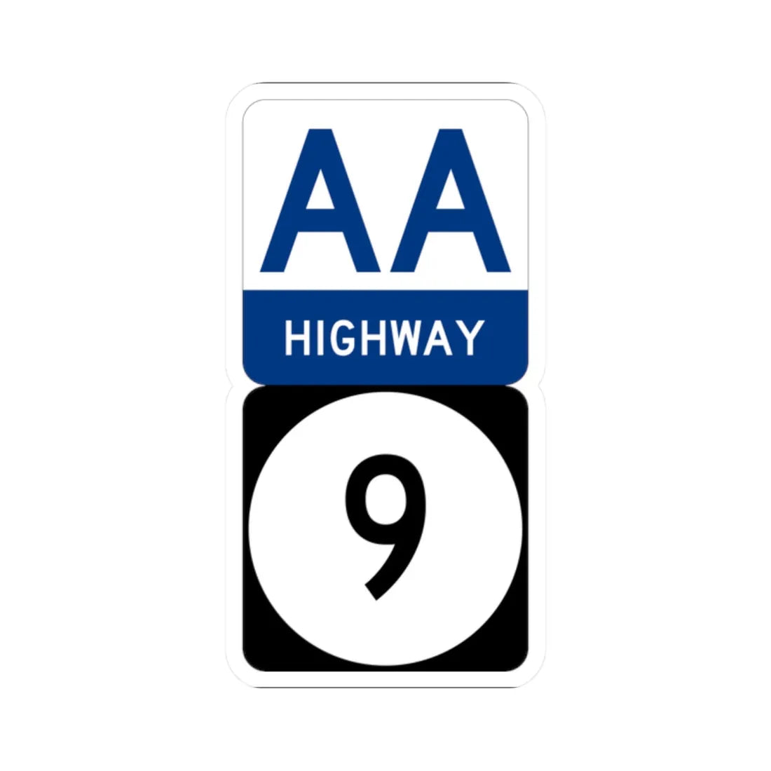 AA Highway KY 9 stacked (Kentucky) (Road Sign) STICKER Vinyl Kiss-Cut Decal - The Sticker Space