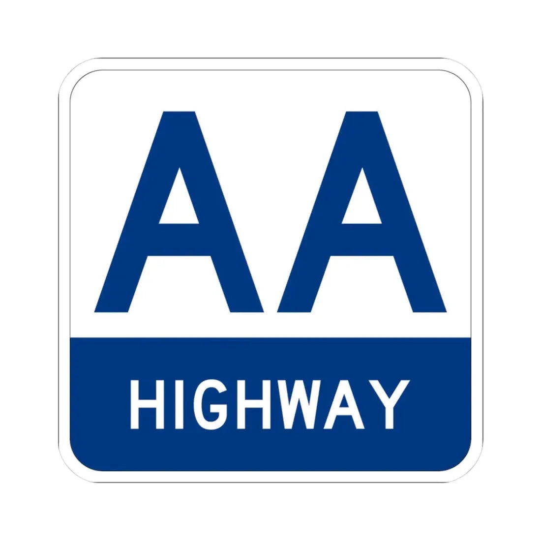 AA Highway Shield (Kentucky) (Road Sign) STICKER Vinyl Kiss-Cut Decal 3 Inch White - The Sticker Space