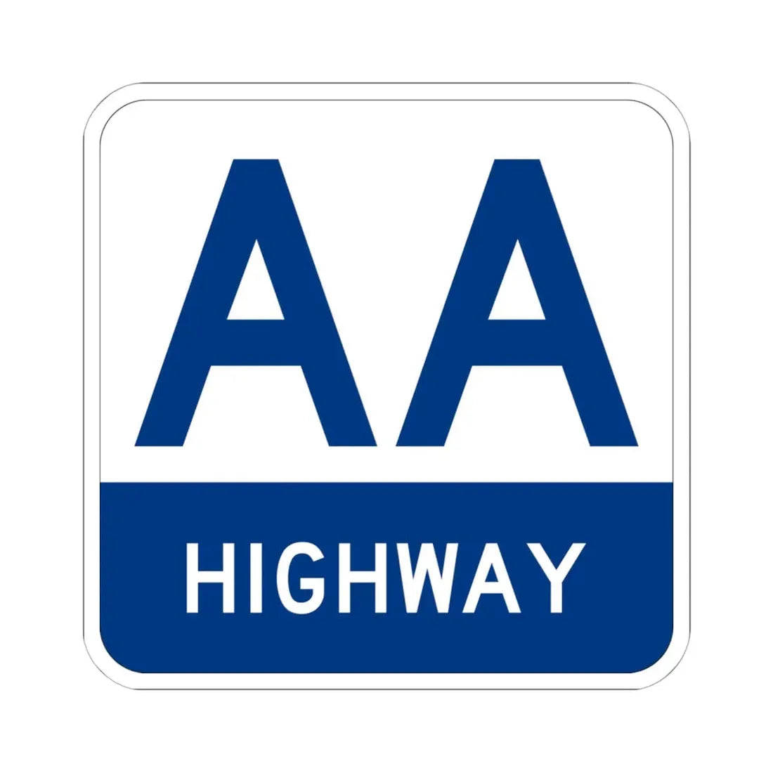 AA Highway Shield (Kentucky) (Road Sign) STICKER Vinyl Kiss-Cut Decal 6 Inch White - The Sticker Space
