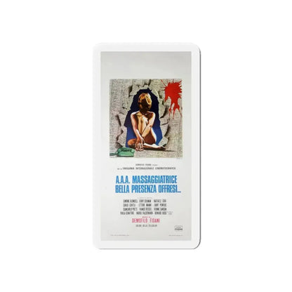 A.A.A. MASSEUSE, GOOD-LOOKING, OFFERS HER SERVICES 1972 Movie Poster - Refrigerator Magnet 6 Inch - The Sticker Space